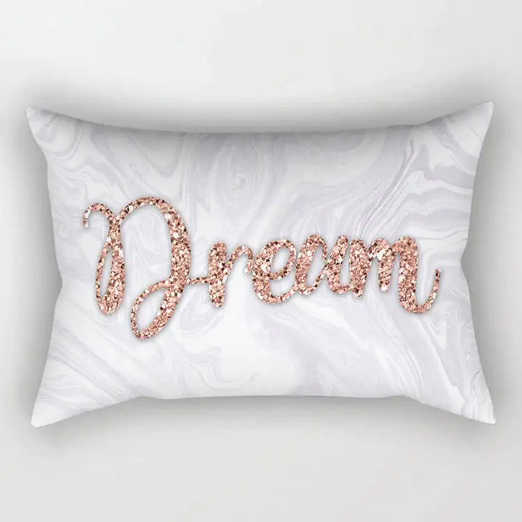 Rose Gold Powder Polyester Pillowcase