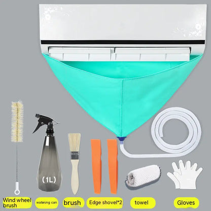 Air Conditioner Waterproof Cover with Cleaning Tools Set