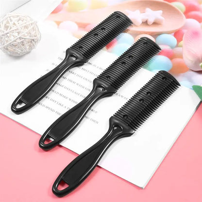 Double-Sided Hair Cutting Brush with Blade Comb