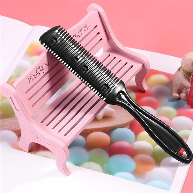 Double-Sided Hair Cutting Brush with Blade Comb