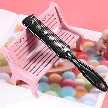 Double-Sided Hair Cutting Brush with Blade Comb